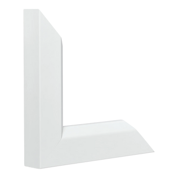 Vertical view of angle ii white picture frame