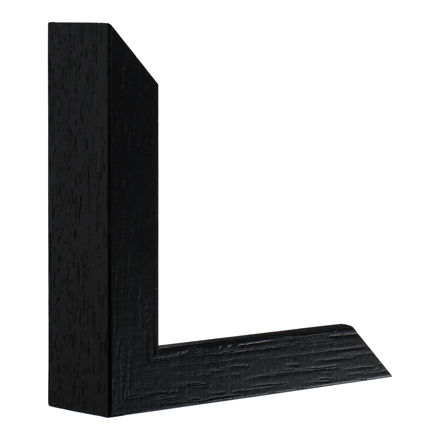 Vertical view of box black grain picture frame