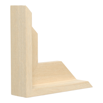 Vertical view of canvas float i natural frame