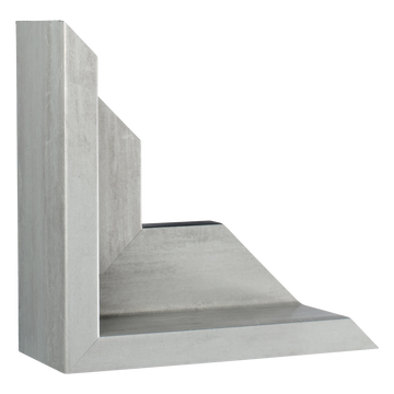 Vertical view of canvas float ii antique silver frame