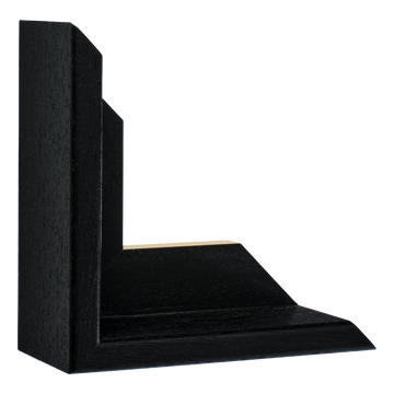 Vertical view of canvas float ii black frame