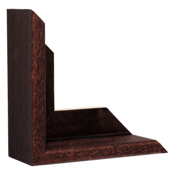Vertical view of canvas float ii brown frame
