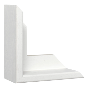 Vertical view of canvas float ii white frame