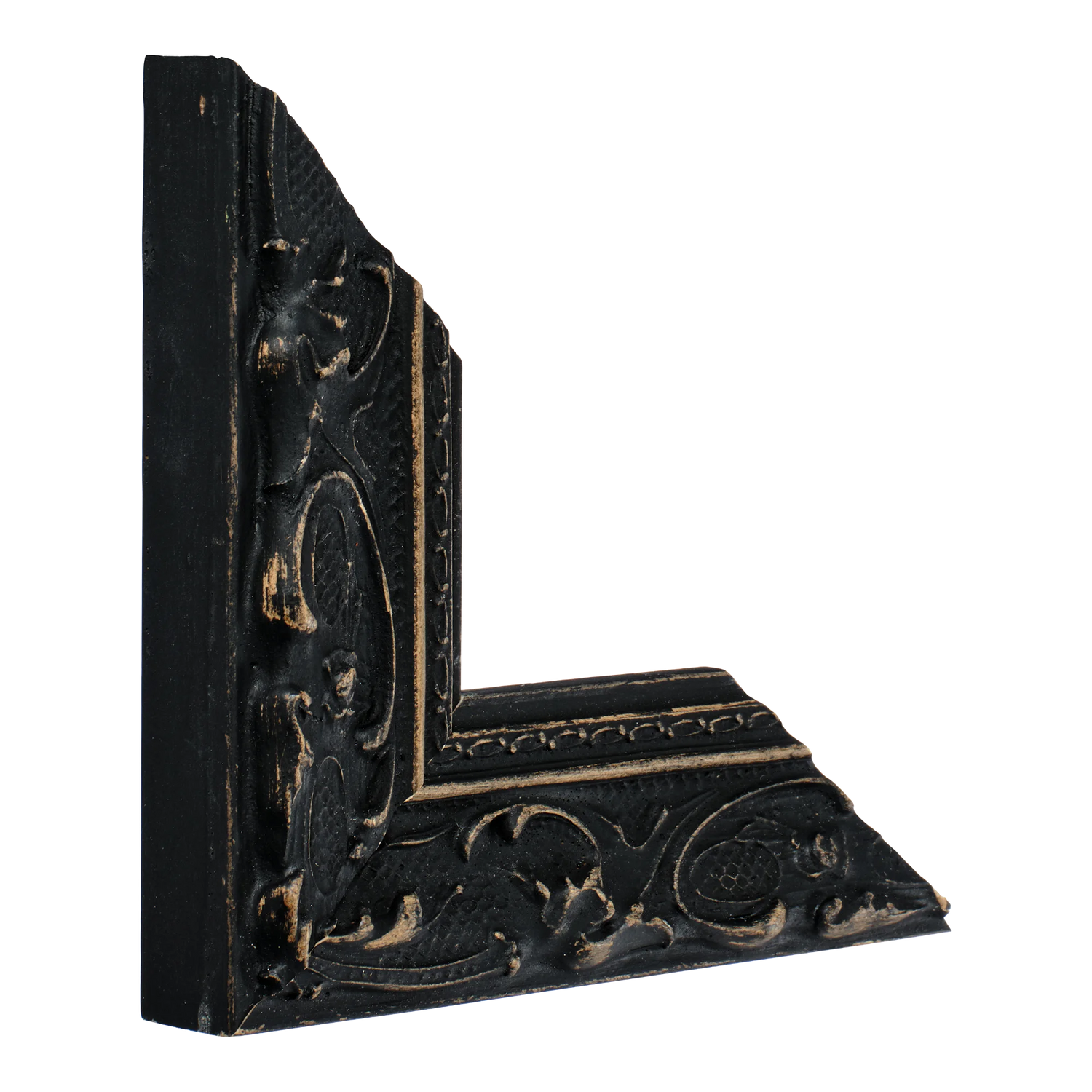 Vertical view of chateau black picture frame