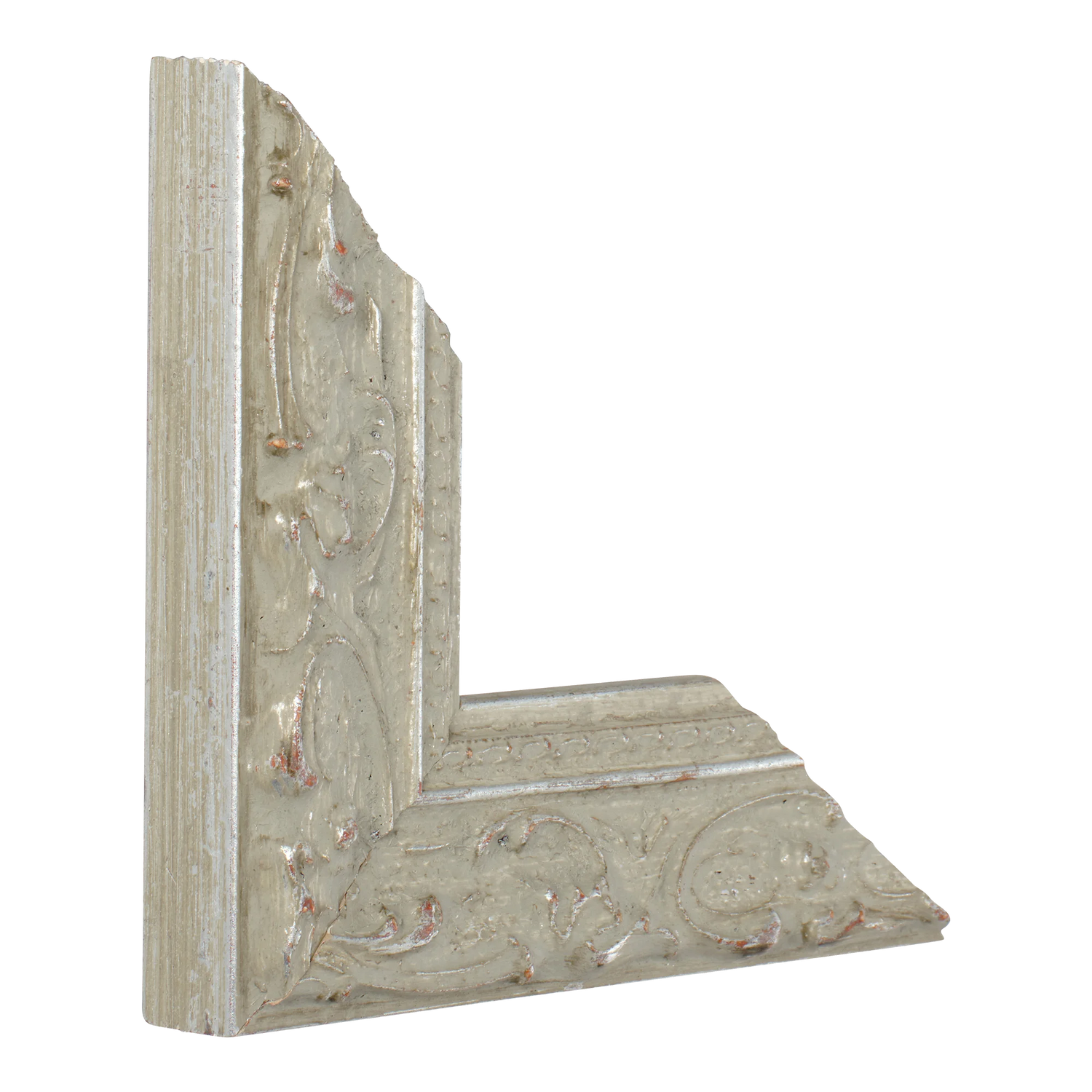 Vertical view of chateau silver picture frame