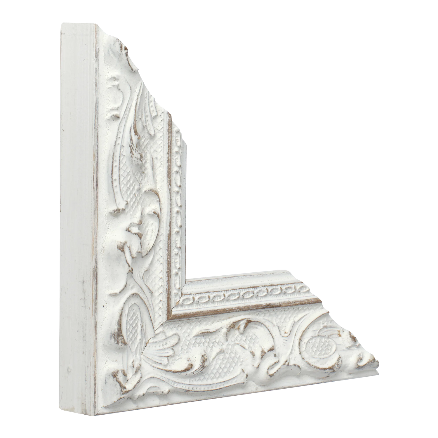 Vertical view of chateau white picture frame