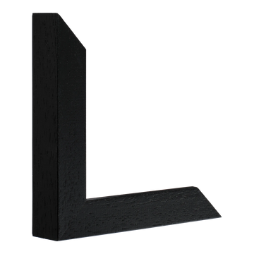 Vertical view of classic i black grain picture frame