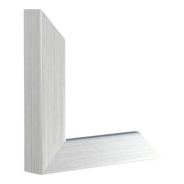 Vertical view of classic i brushed silver picture frame