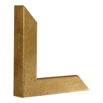 Classic I in distressed gold picture frame