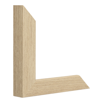 Vertical view of classic i oak grain picture frame