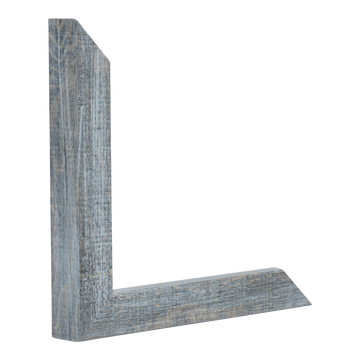 Vertical view of cube blue picture frame