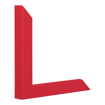 Vertical view of cube red picture frame