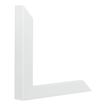 Vertical view of cube white picture frame