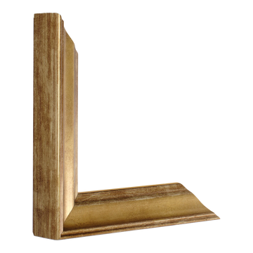 Vertical view of elegance gold picture frame