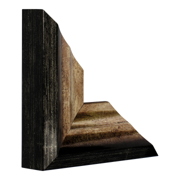 Vertical view of flow i champagne picture frame