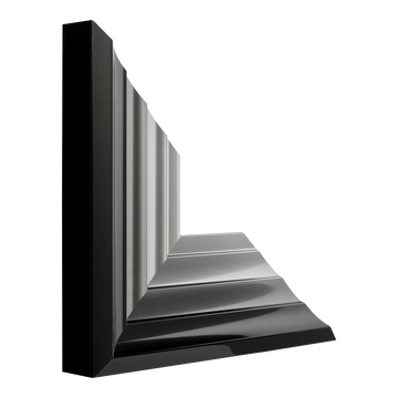 Vertical view of flow ii gunmetal & silver picture frame