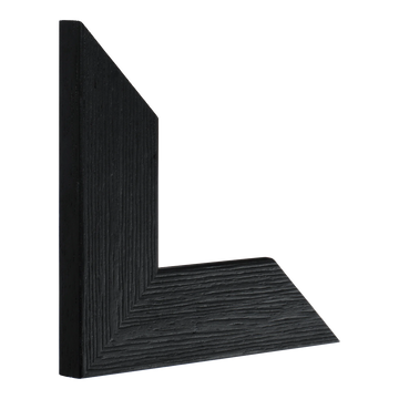 Vertical view of groove ii black picture frame