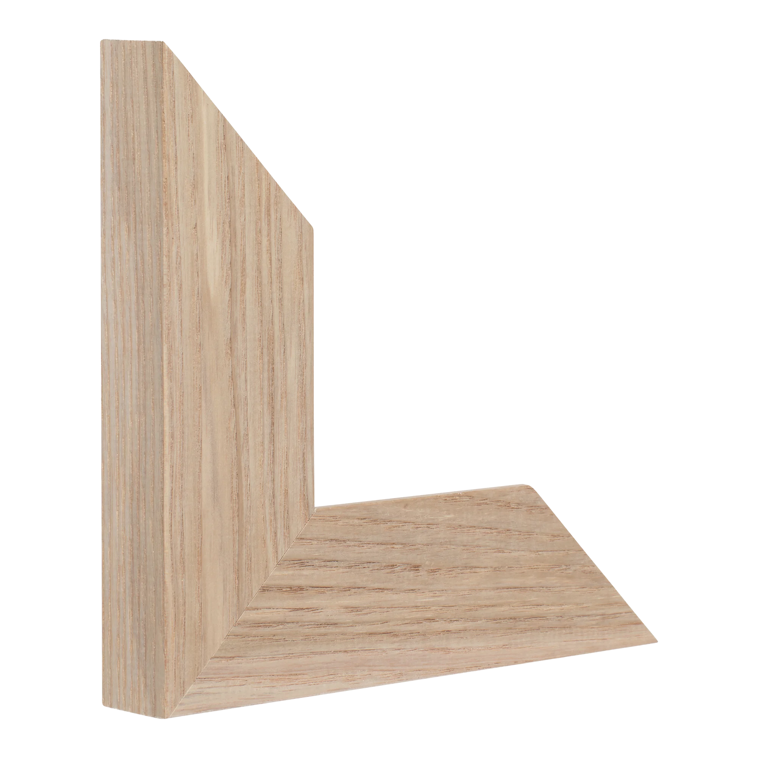 Vertical view of groove ii natural picture frame