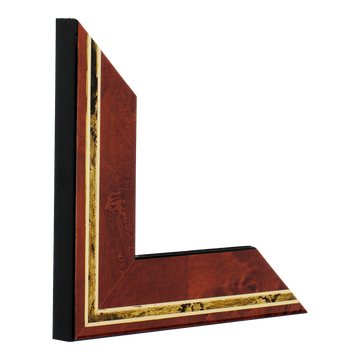 Vertical view of heirloom brown & gold picture frame