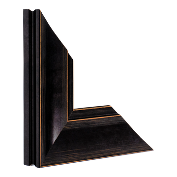 Vertical view of hermitage black picture frame