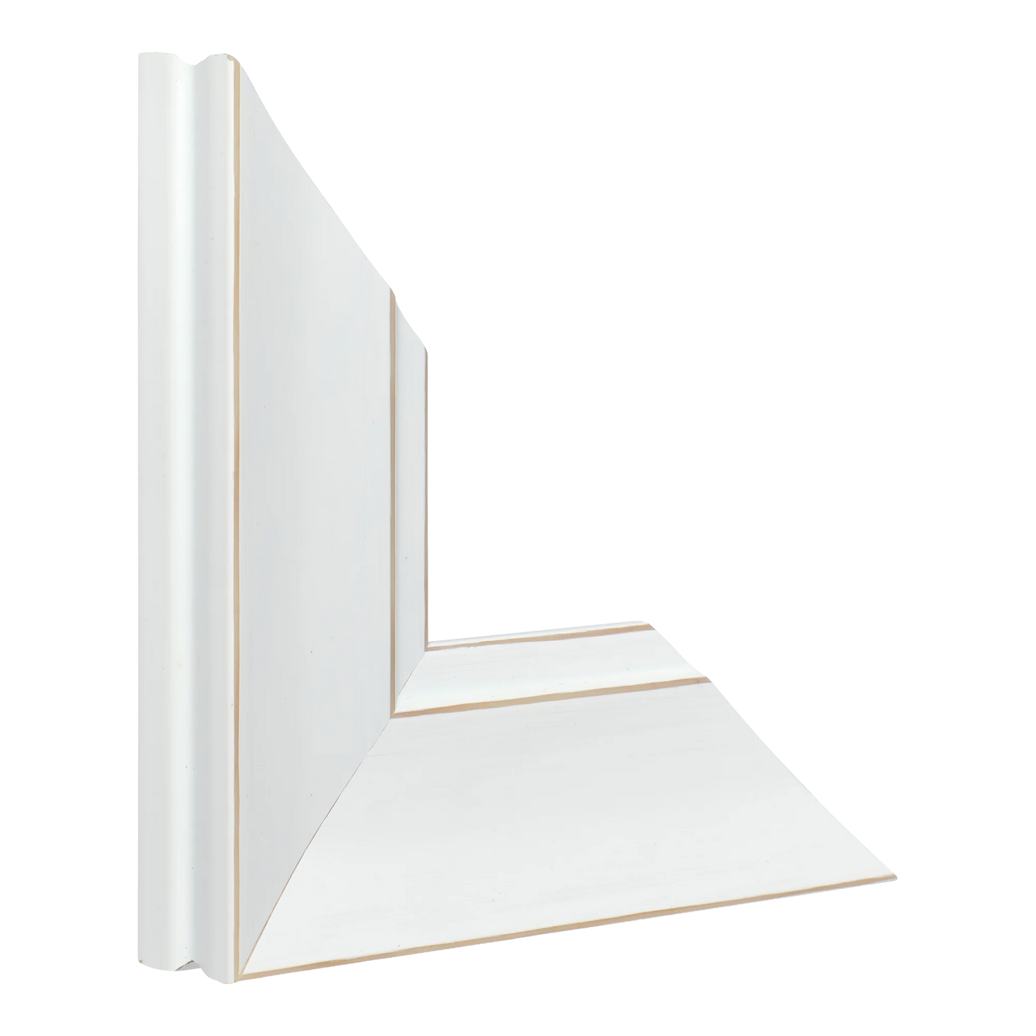 Vertical view of hermitage white picture frame