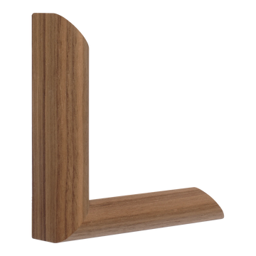 Vertical view of hockey i oak picture frame