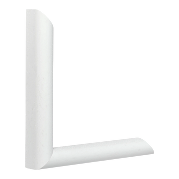 Vertical view of hockey i white grain picture frame