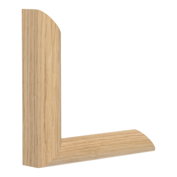 Vertical view of hockey ii oak picture frame