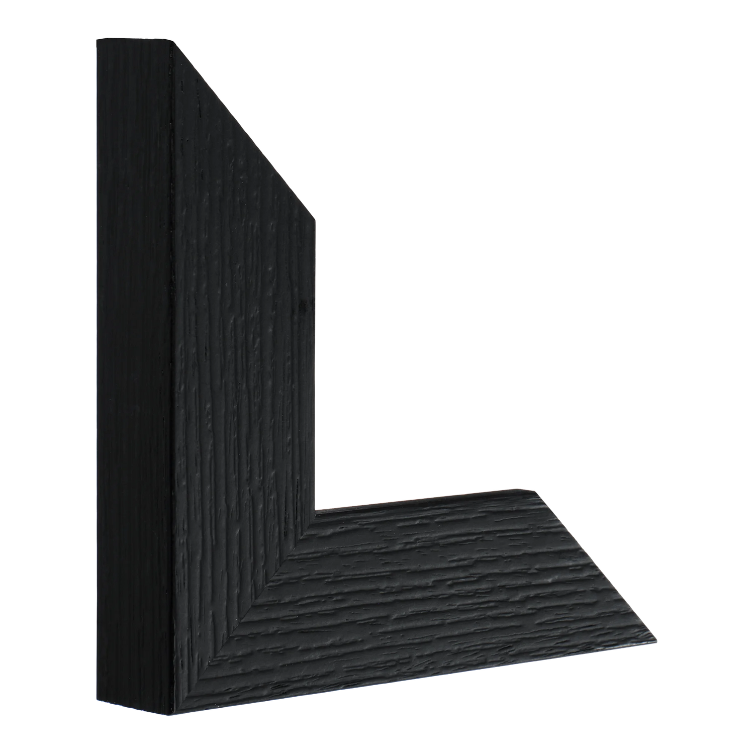 Vertical view of linear ii black grain picture frame