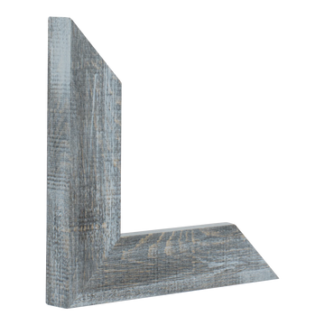 Vertical view of metro blue picture frame