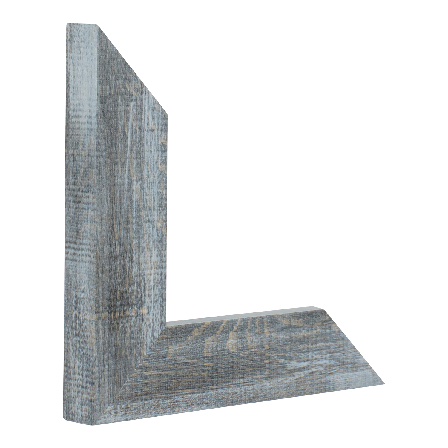 Vertical view of metro blue picture frame