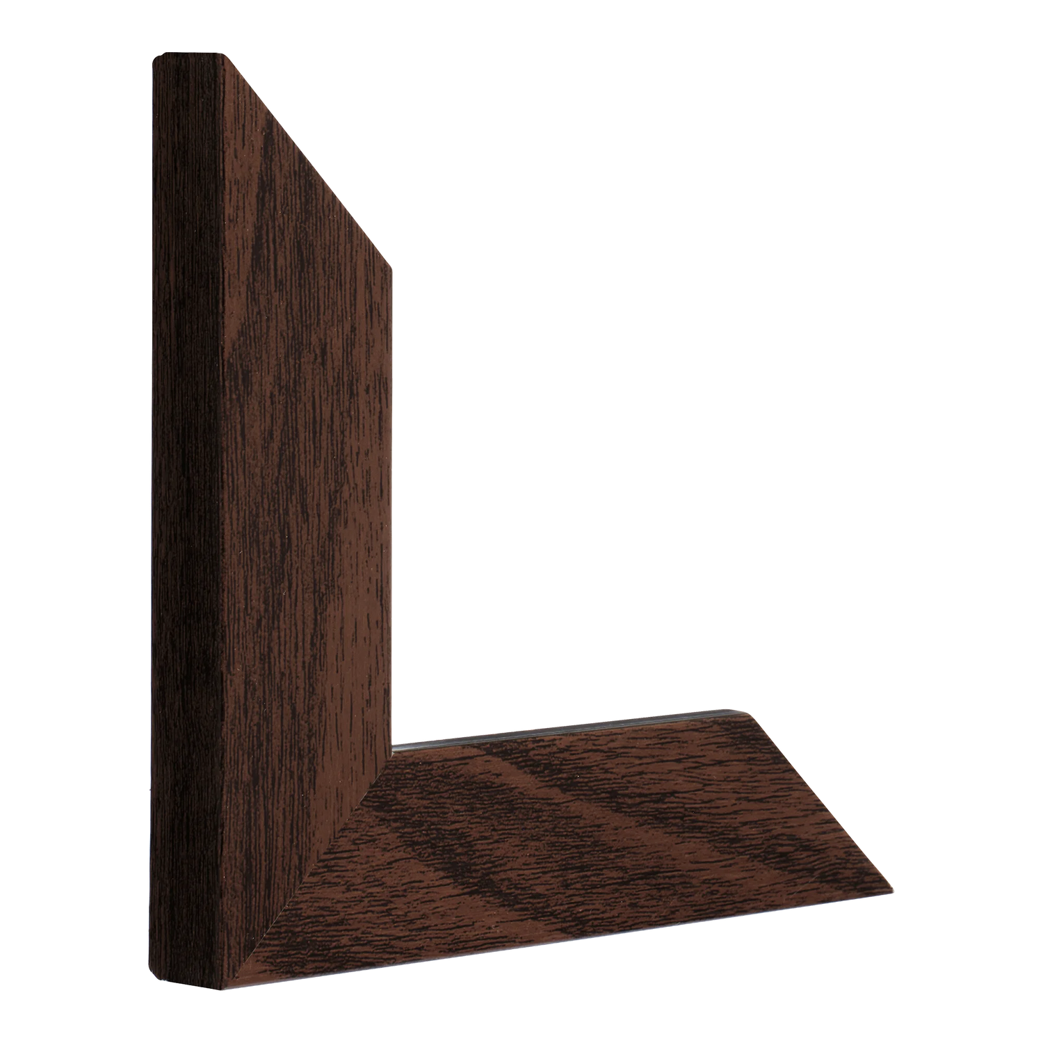 Vertical view of metro brown picture frame