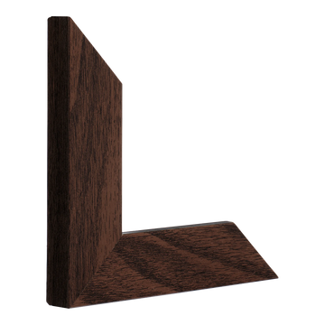 Vertical view of metro brown picture frame