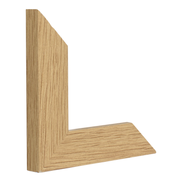 Vertical view of metro oak picture frame