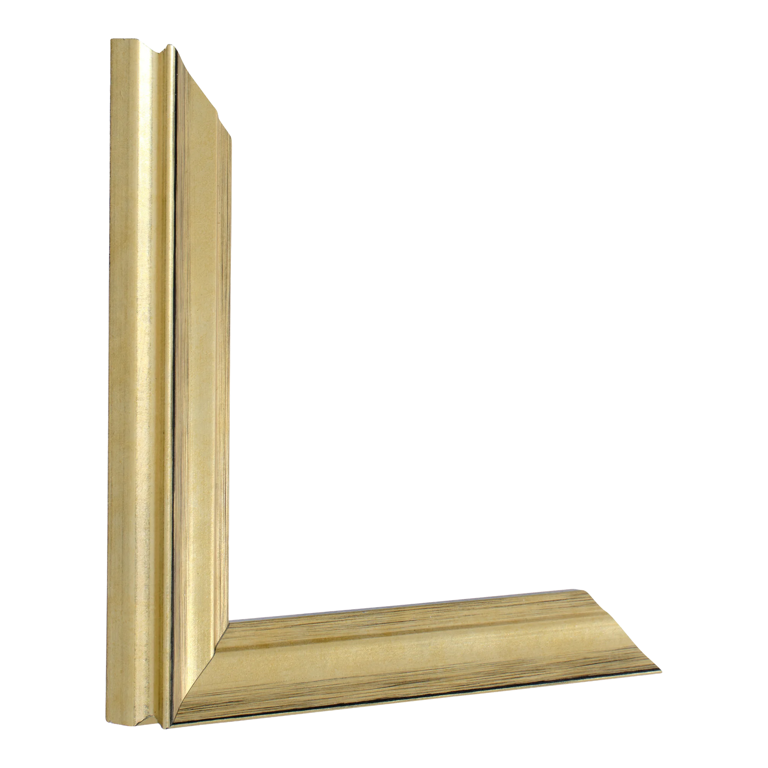 Vertical view of monarch soft gold picture frame
