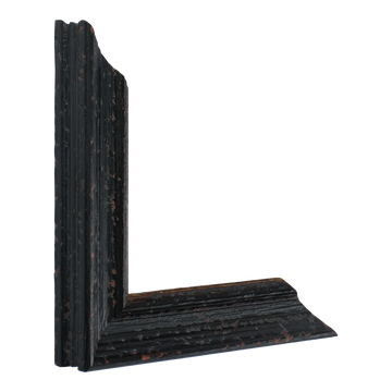 Vertical view of muse i distressed black picture frame