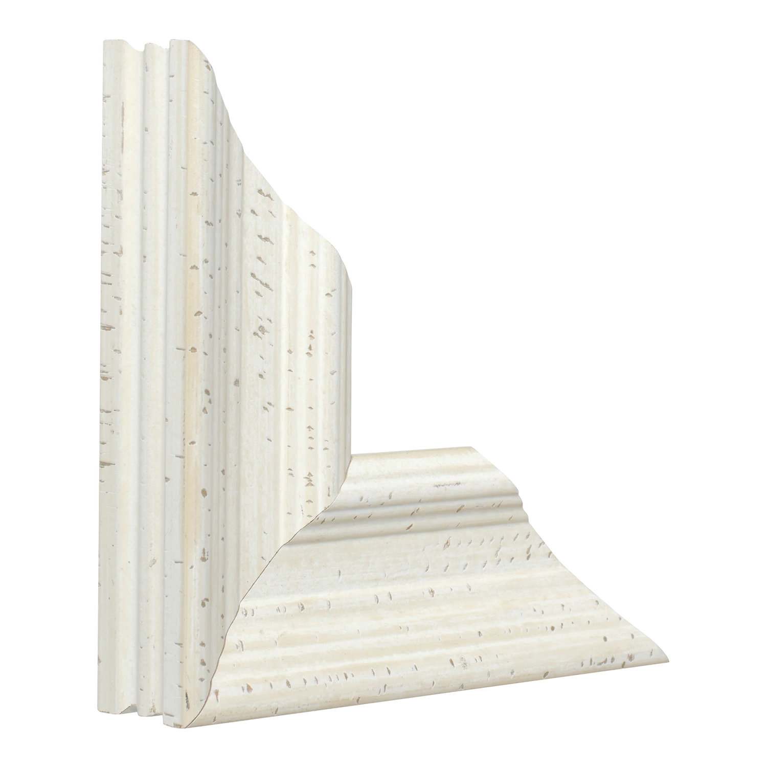 Vertical view of muse ii distressed white picture frame