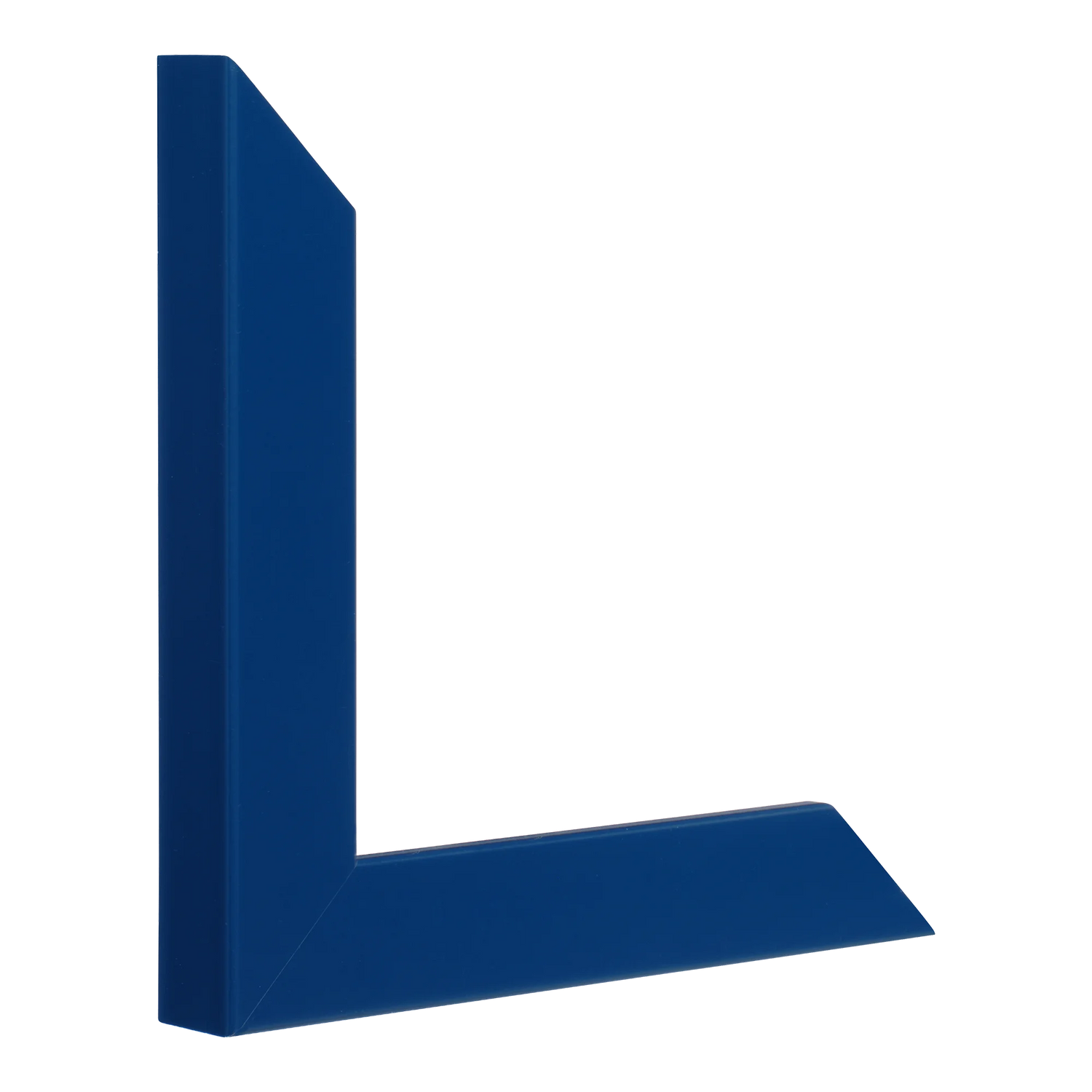 Vertical view of pure blue picture frame