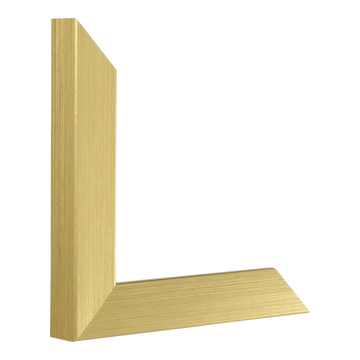 Vertical view of pure gold picture frame