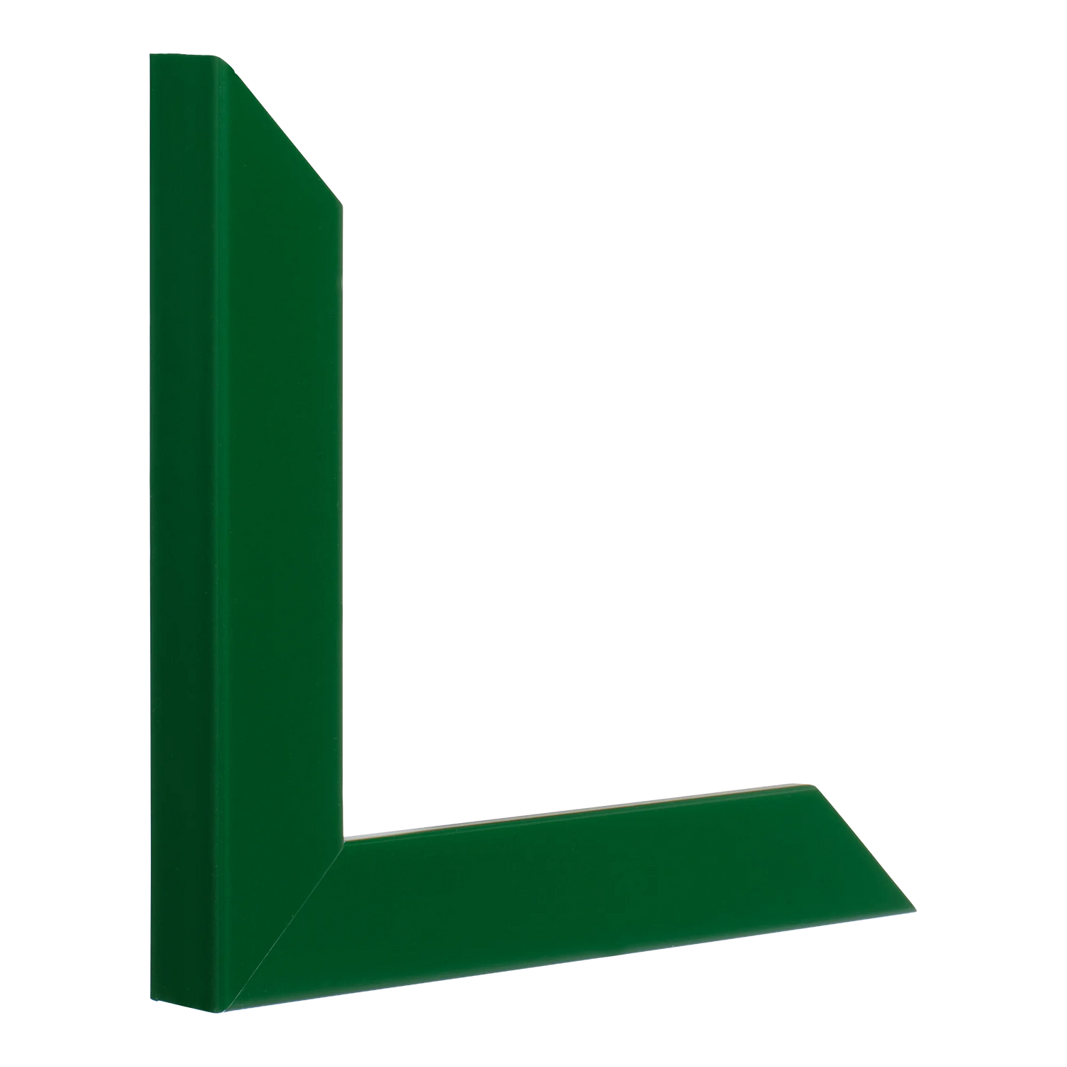 Vertical view of pure racing green picture frame