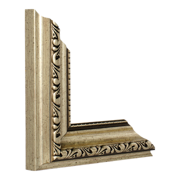 Vertical view of regency antique silver picture frame