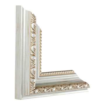 Vertical view of regency silver picture frame