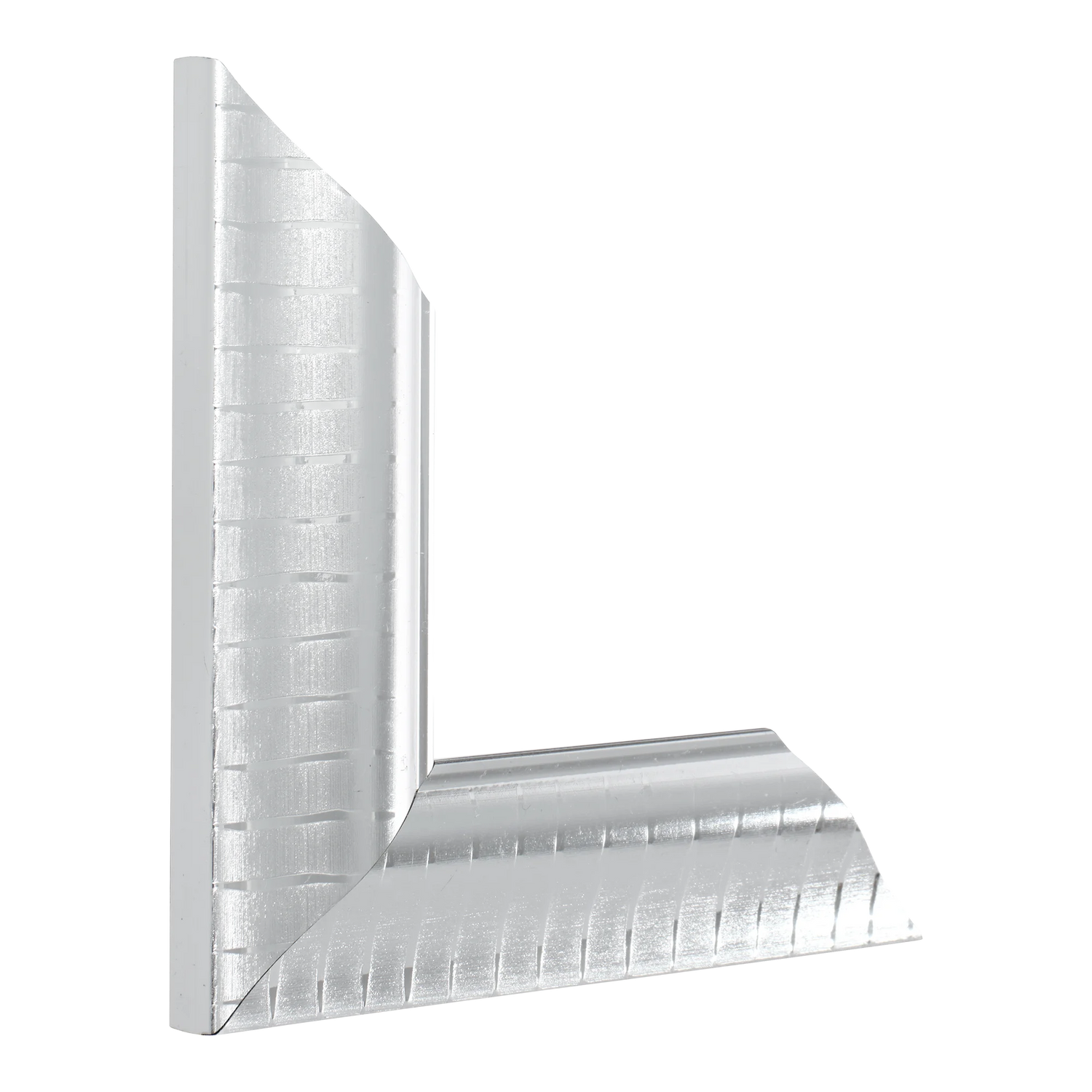 Vertical view of ripple silver picture frame
