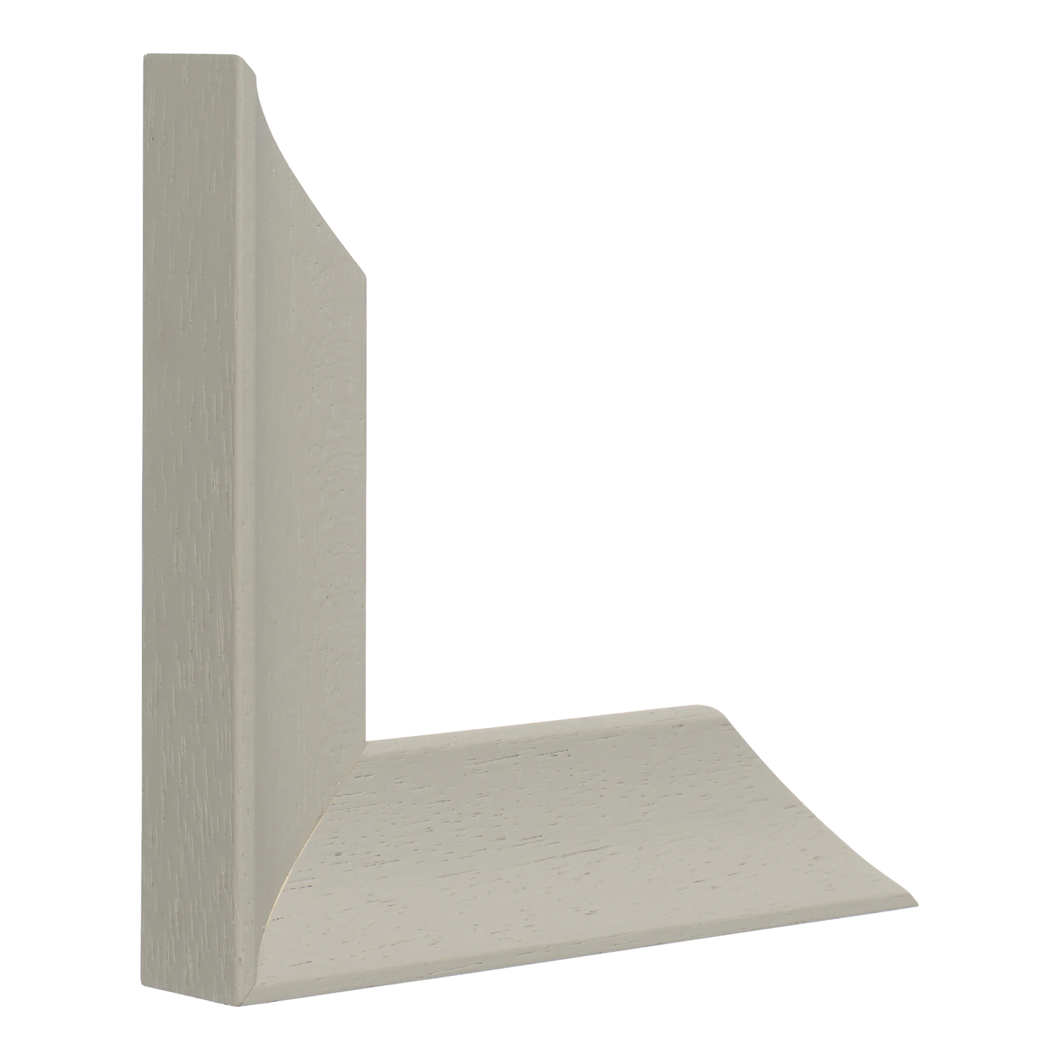 Vertical view of scoop taupe picture frame