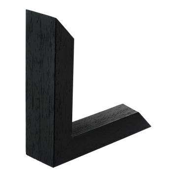 Spacer I in black & black grain picture frame