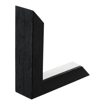 Spacer I in black grain & white picture frame