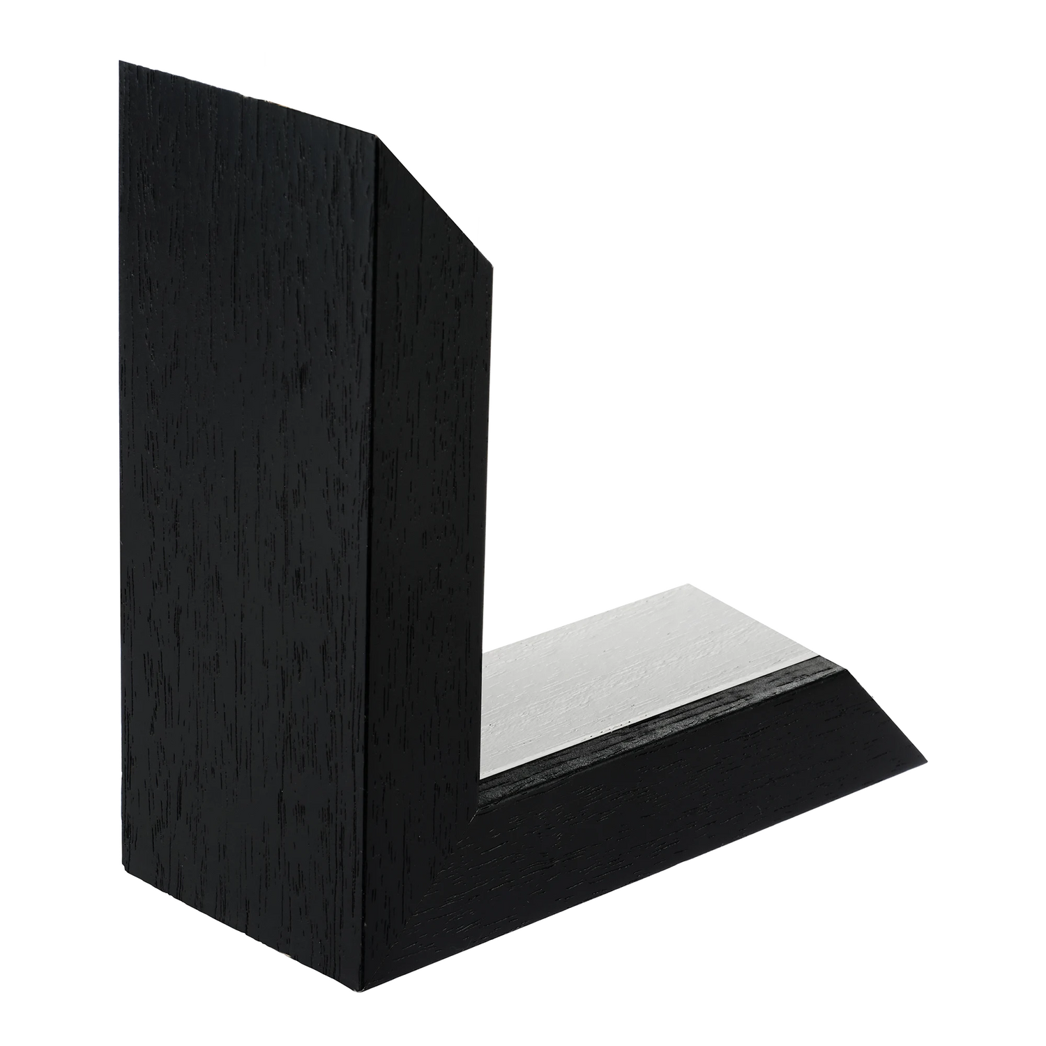 Spacer II in black grain & white picture frame