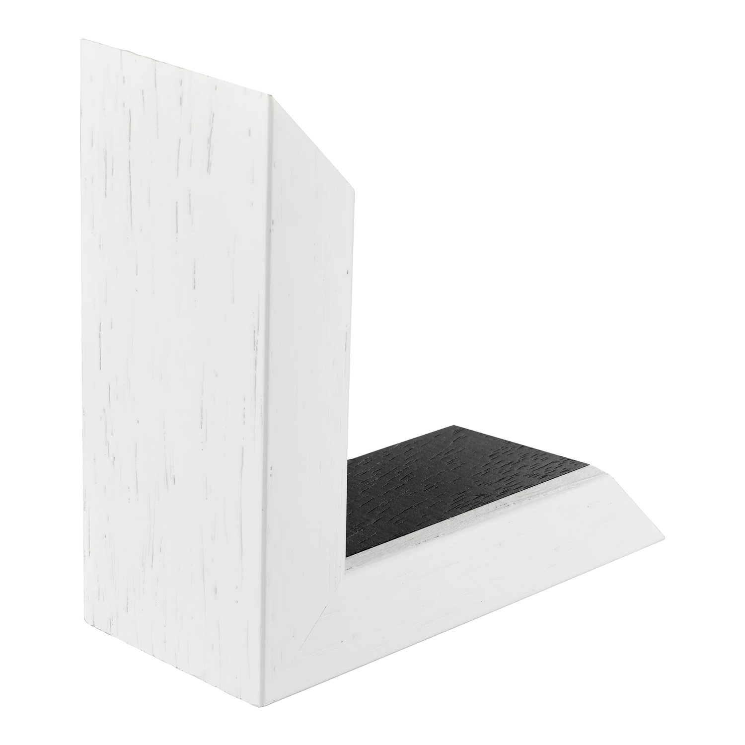 Spacer II in white grain & black picture frame