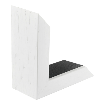 Spacer II in white grain & black picture frame