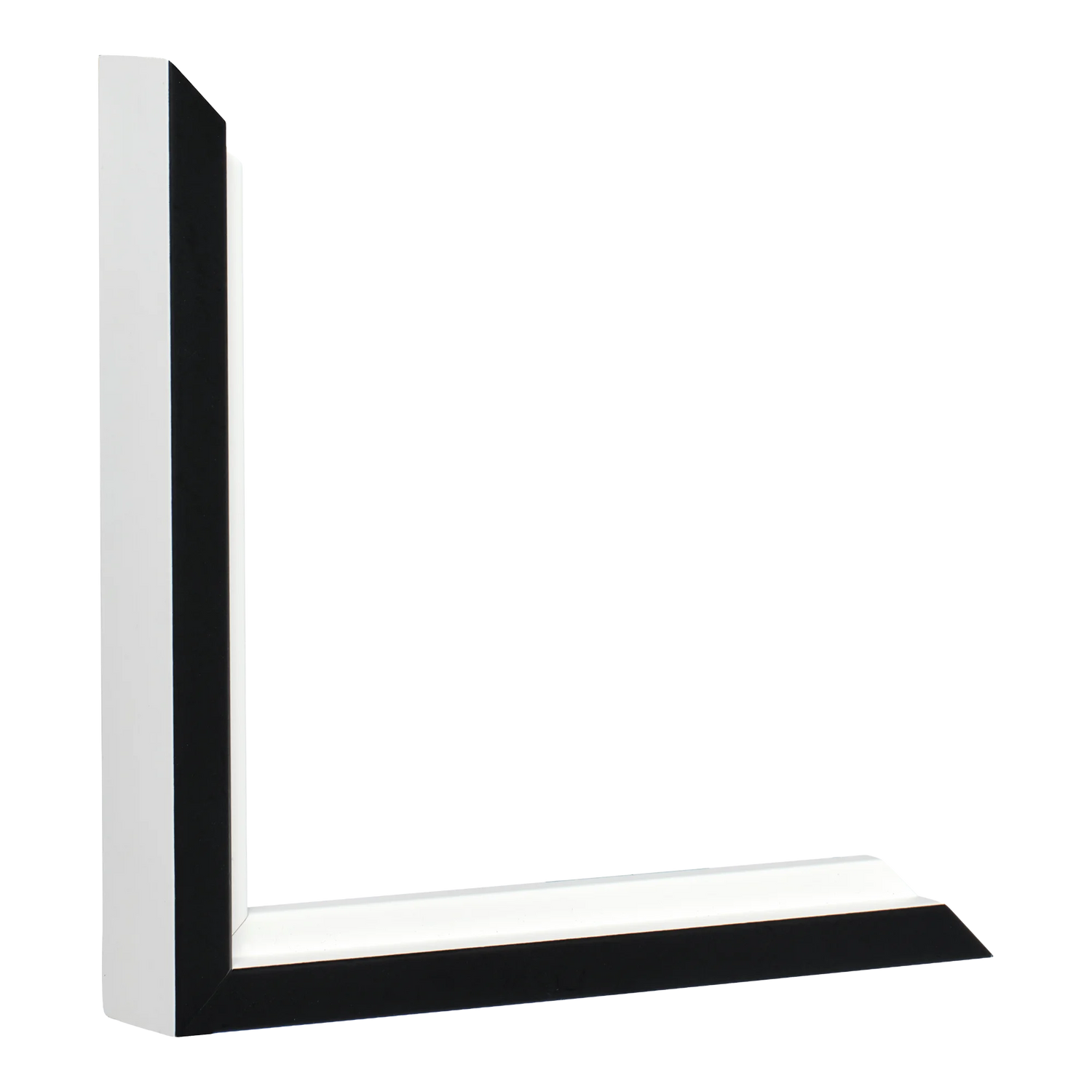 Vertical view of step black & white picture frame